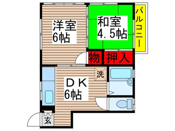 上志津ハイツの物件間取画像